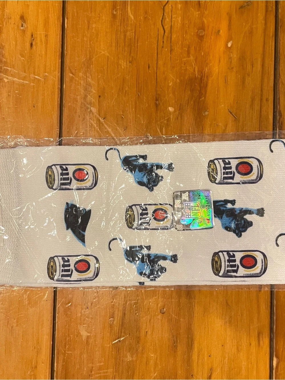 NFL White Graphic Socks with Panther & Can Pattern